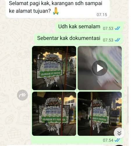 Pengiriman Papan Bunga Selamat Kamal Muara