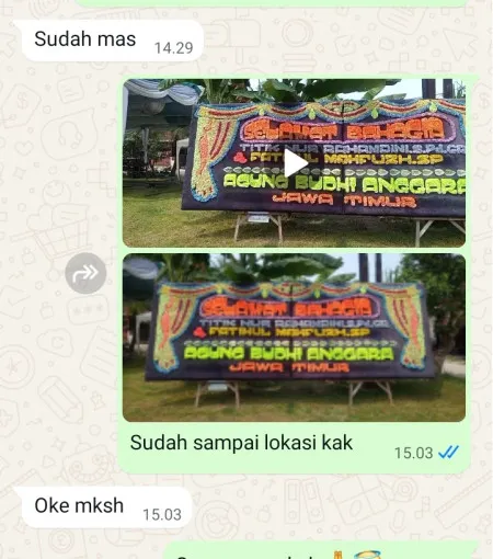 Pengiriman Papan Bunga Kamal Muara